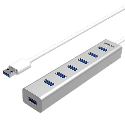 Hub Unitek 7 Ports 5 Gbps USB 3.2 Gen 1 Modell Y-3090 mit AC-Adapter