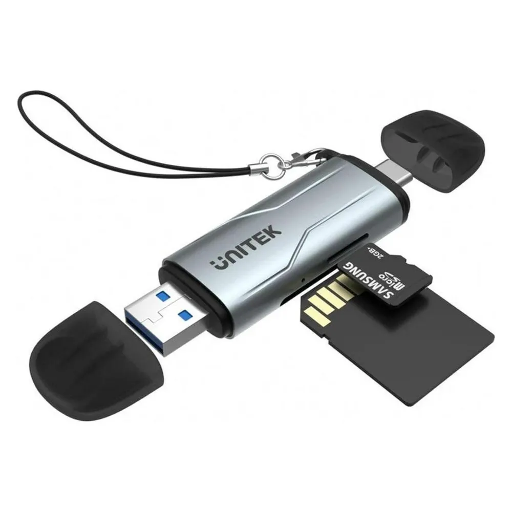 Unitek Czytnik Kart Sd/Microsd USB-A 5 Gbps/Usb-C