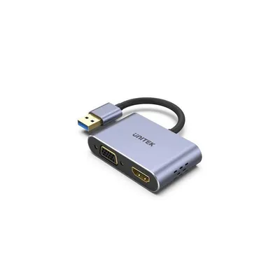 Video-Adapter USB-A auf HDMI + VGA Unitek V1304A 0,15 m