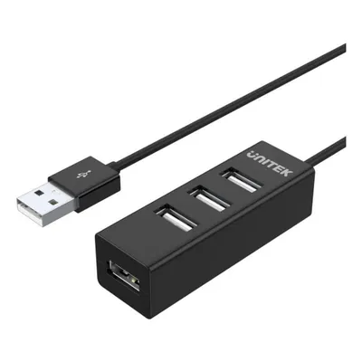 Hub Unitek 4 Ports 480 Mbit/s Modell Y-2140 Schwarz 0,8 m