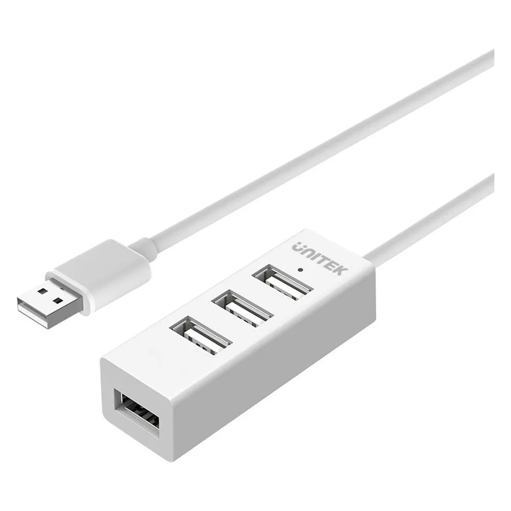 Hub Unitek 4 Ports USB 2.0 480 Mbit/s Modell Y-2146 kompakt weiß