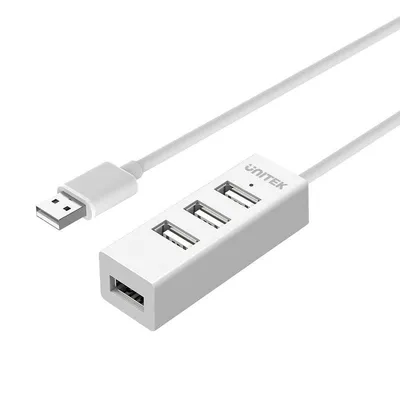 Hub Unitek 4 Ports USB 2.0 480 Mbit/s Modell Y-2146 kompakt weiß