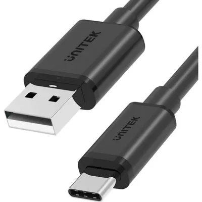 Kabel Unitek USB-A nach USB-C 0,5 m Schwarz