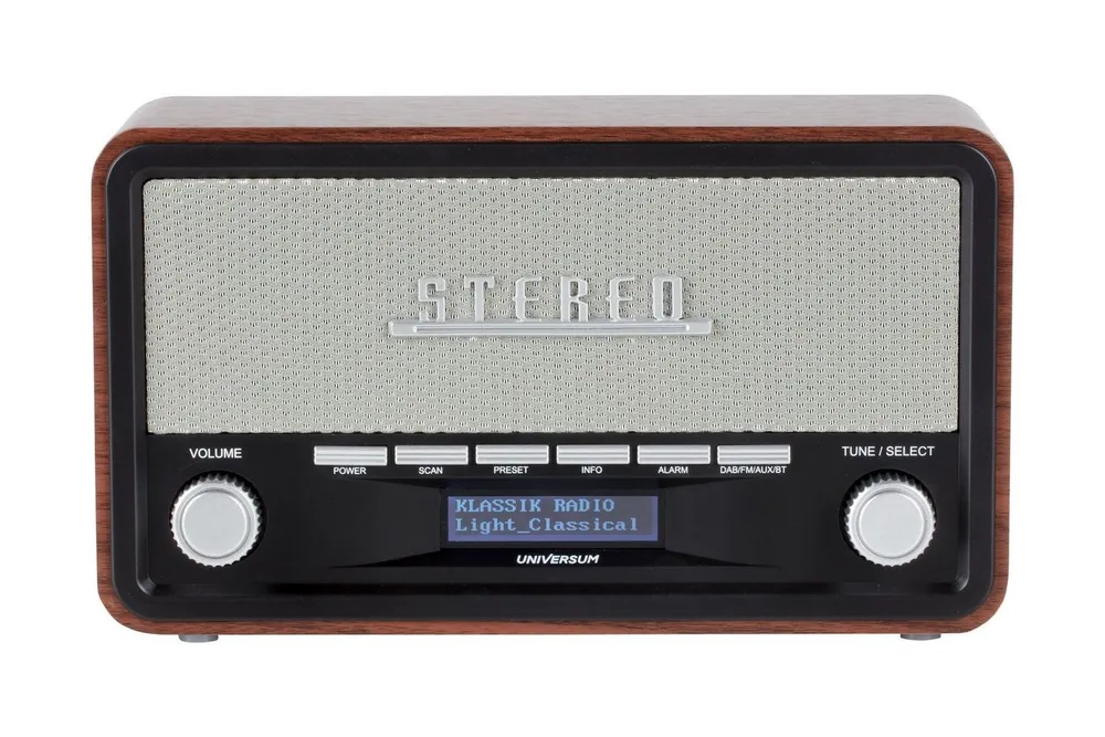 Universum DR 350-21 Radio (Retro DAB+ Radio mit Bluetooth, AUX und Weckfunktion)