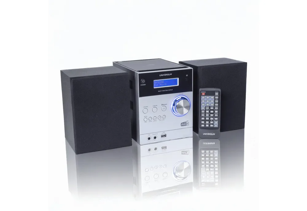 Universum MS 300 silver Kompaktanlage (CD, DAB+, UKW Radio, Bluetooth, AUX In und USB)