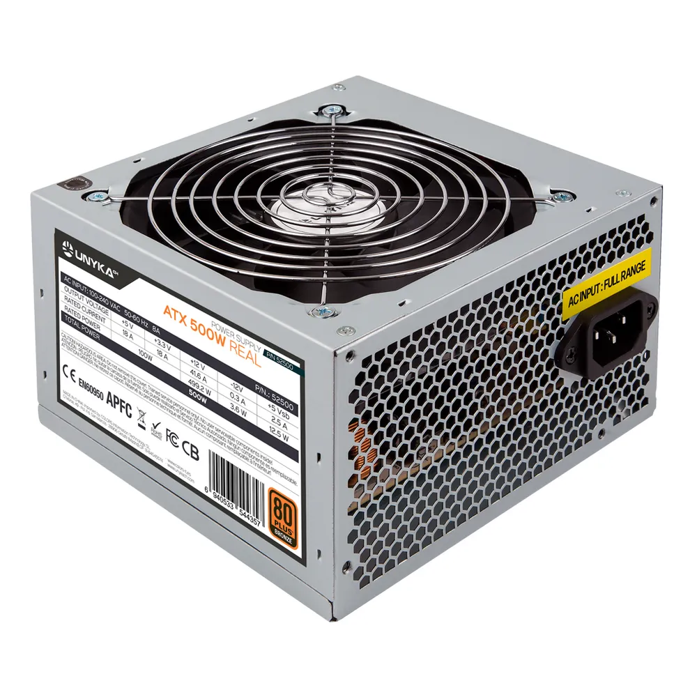 UNYKAch ATX-Netzteil 500 W 80 Plus Bronze