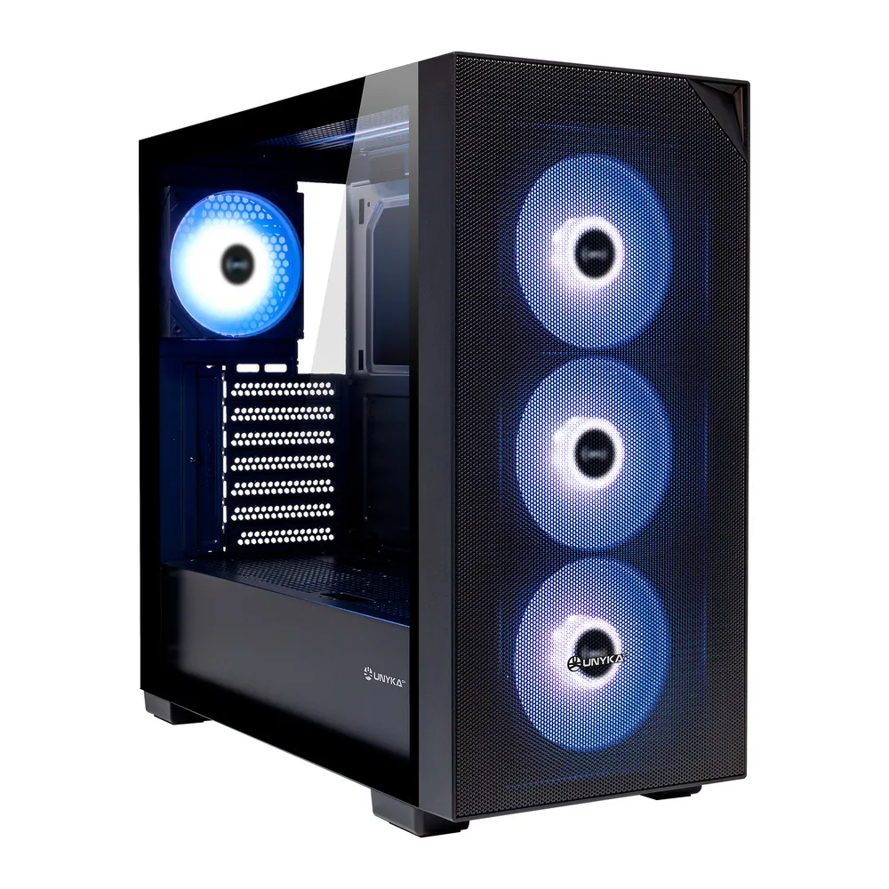 PC-Gehäuse UNYKAch Revelat MESH Black ARGB USB-C ATX Midi Tower PC-Gehäuse UNYKAch Revelat MESH Black ARGB USB-C ATX Midi Tower