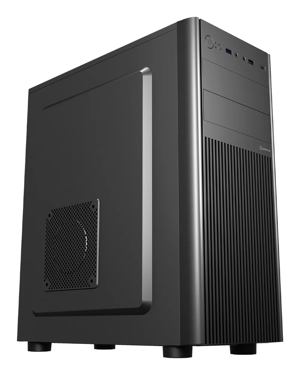 Unykach ATX-Gehäuse UK8026 Midi Tower Schwarz ATX/Micro ATX/ITX