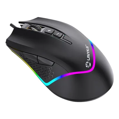 UNYKAch NOVA M244 RGB Optische Gaming-Maus 6400 DPI
