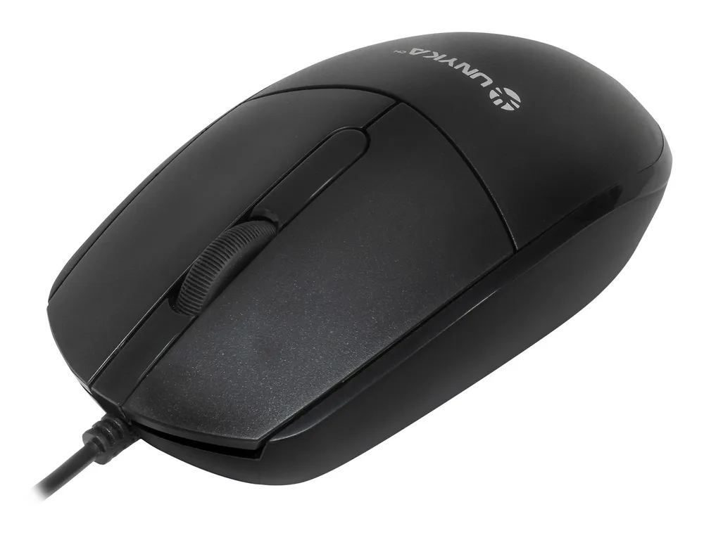 Ratón UNYKAch UK A128 USB 1200DPI Negro Ambidiestro Cableado Ergonomía
