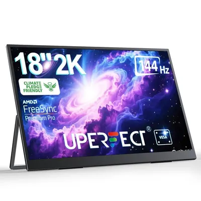 Monitor Uperfect 18" QHD 144Hz QLED Tragbar USB-C Mini HDMI