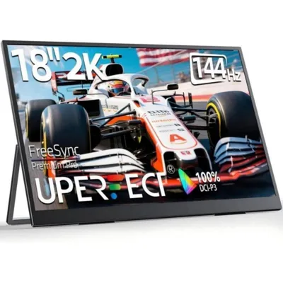 Monitor PcComponentes 18" 2K 144Hz IPS FreeSync tragbar mattes Display