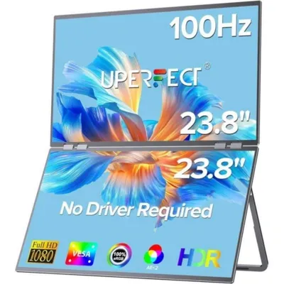 Monitor Uperfect 23,8" Full HD 100Hz IPS Dual Display USB-C VESA drehbar