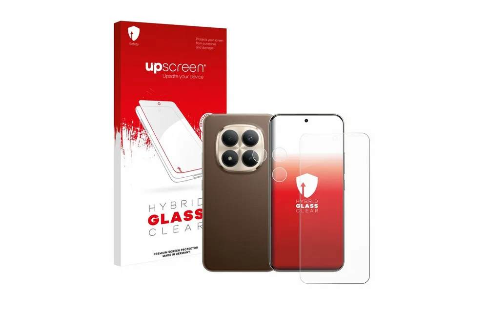 upscreen Displayschutzglas Folie für Xiaomi Redmi Note 15 Pro Plus 5G (Display+Kamera), Schutzfolie Glas Panzer Display Schutz klar