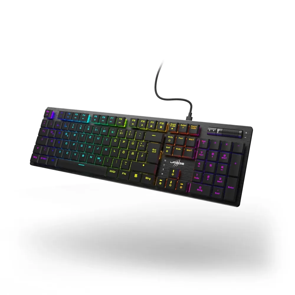 "Gaming-Keyboard ""Exodus 910 Low Profile"", Rote Switches, Schwarz, QWERTZ DE (00217834)"