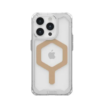 Hülle UAG Urban Armor Gear Cover Polycarbonat TPU gold transparent für iPhone 15 Pro