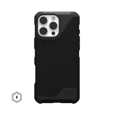 Funda para móvil UAG Metropolis LT Cover TPU Schwarz Stoßfest für iPhone 16 Pro Max