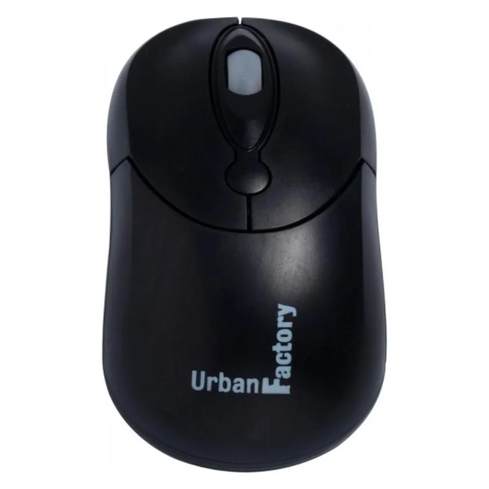 Maus Urban Factory Big Crazy USB 800 DPI Schwarz Ambidextrous Kabel