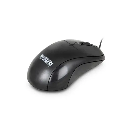 Maus Urban Factory Big Crazy USB 800 DPI Schwarz Ambidextrous Kabel