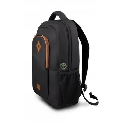 Ökoverantwortlicher Rucksack für 15,6"-Notebooks, Monochrom, PET, Schwarz, 1 Fach, 790 g