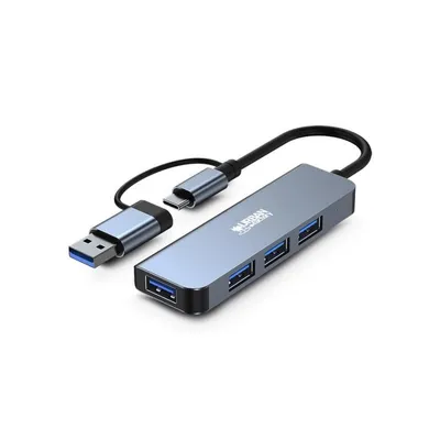 Hub Urban Factory 4 Ports 5 Gbit/s MHC35UF Aluminium USB-A/USB-C Kompakt