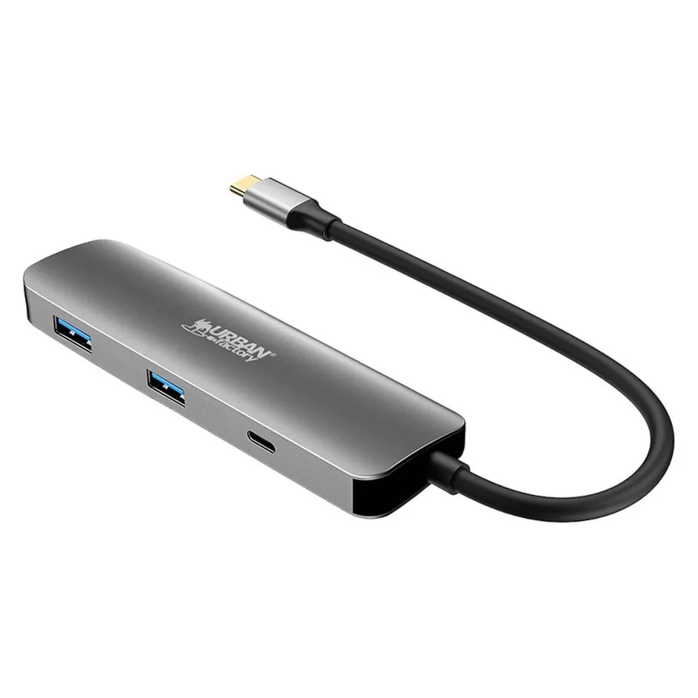 Hub URBAN FACTORY 4 Ports 5 Gbit/s MHC40UF USB-C 100W HDMI Sideral Grey