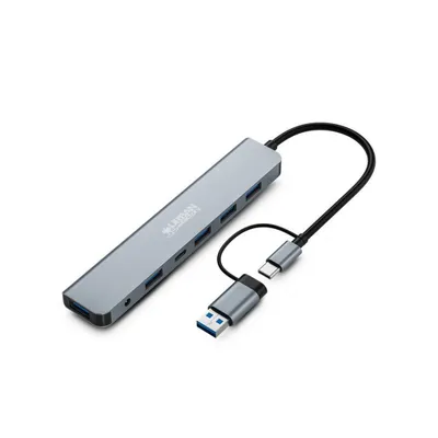 Hub URBAN FACTORY 7 Ports 5 Gbit/s MHC70UF USB-A+C Aluminium LED