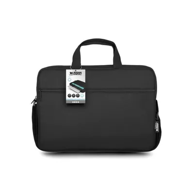 NYLEE Vertikale Laptoptasche 17,3", Polyester, Schwarz, Schultergurt, 43,9 cm (17.3")