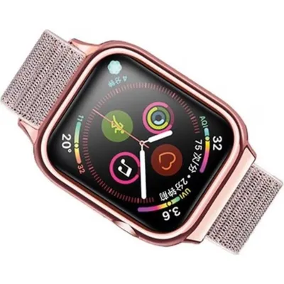 Armband Usams für Apple Watch Roségold Nylon TPU