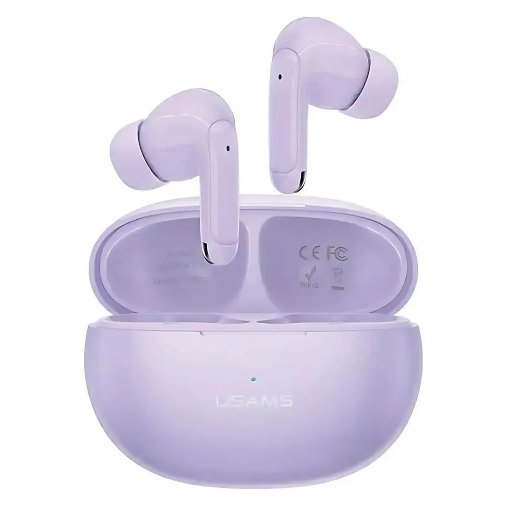 Usams Słuchawki Bluetooth 5.3 TWS X-Don Series Dual mic ENC bezprzewodowe fioletowy/purple BHUXD03 (