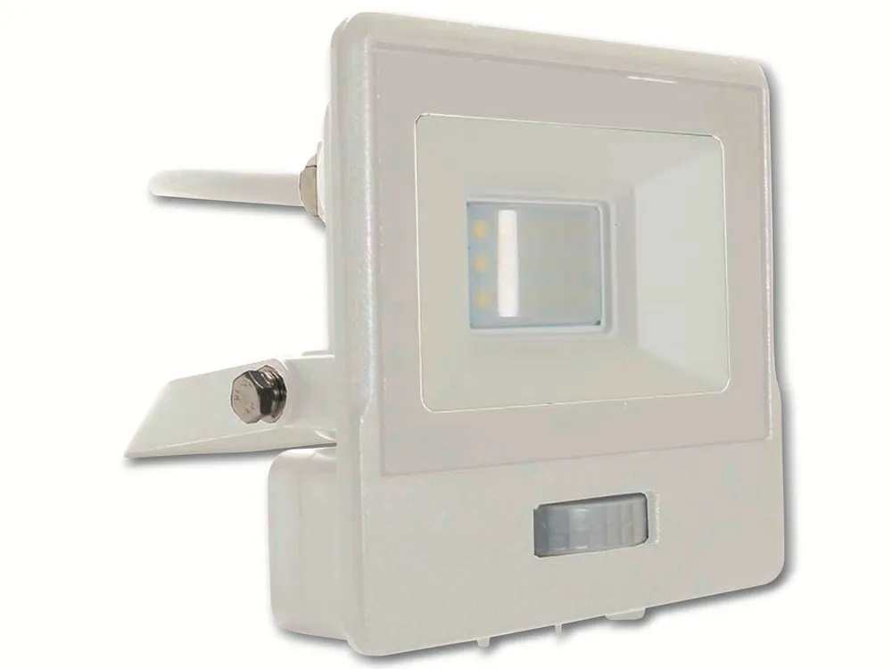V-TAC LED-Fluter, Bewegungsmelder VT-118S-1 (20294) EEK: F, 10W, 735 lm, 6500K, weiß