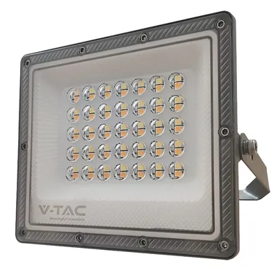 V-TAC LED-Fluter, VT-44030, EEK: F, 30 W, 2350lm, IP65, CCT, gr
