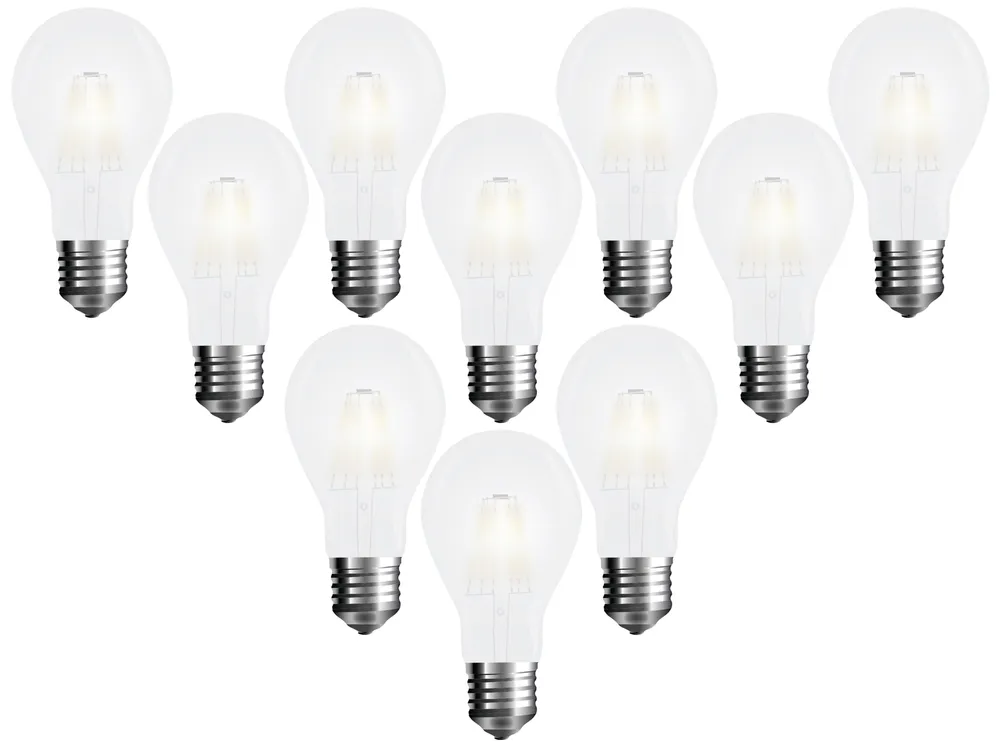 V-TAC LED-Lampe VT-2047 Frost, E27, EEK: E, 7 W, 840 lm, 2700 K, 10 Stück