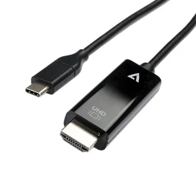 Kabel V7 V7UCHDMI-2M USB-C auf HDMI 2 m 4K schwarz Plug and Play