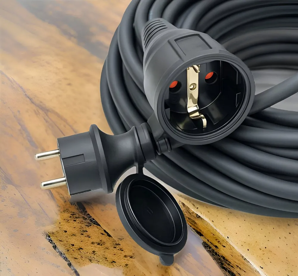 VABIONO Kabel StromkabeI IP44 Schutzkontkt Außen 5/10/25m 250V 16A Verlängerungskabel, Schutzkontakt, Schuko (2500 cm), - KOSTENLOSER VERSAND