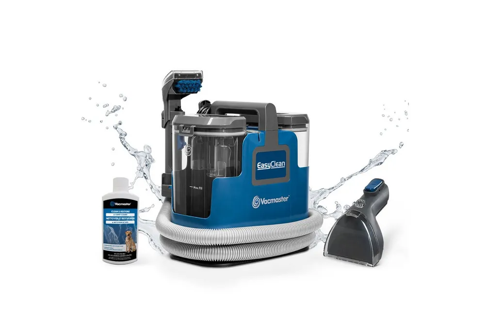 Vacmaster Wasch-Sauger Teppichreiniger, Polsterreiniger, Nass-Trocken-Sauger, Blau, 500 W, beutellos, für Sofa, Vorleger, Polster, Auto, Dual-Tank, 17 Kpa starker Saugkraft