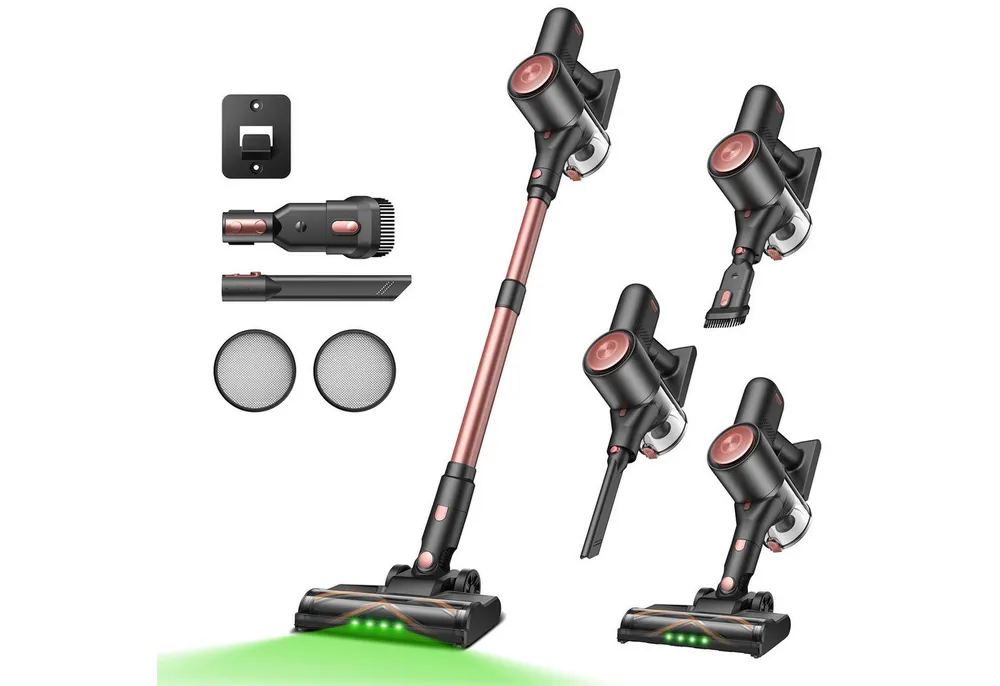 Vactidy Akku-Hand-und Stielstaubsauger V10 Pro, Akkustaubsauger,45Min,50KPa, 400 W, beutellos, Staubsauger Kabellos 50000Pa, 5 in 1 Akku Staubsauger, 45Min