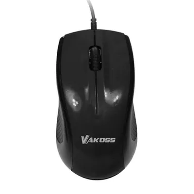 Maus Vakoss TM-481UK USB 1200DPI Schwarz 3 Tasten 1,5m Kabel