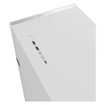 PC-Gehäuse Valkyrie VK02 Lite White Midi Tower Tempered Glass USB-C Weiß