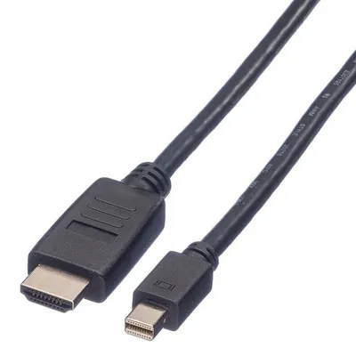 Adapter VALUE 11.99.5791 Mini DisplayPort auf HDMI 2 m Schwarz