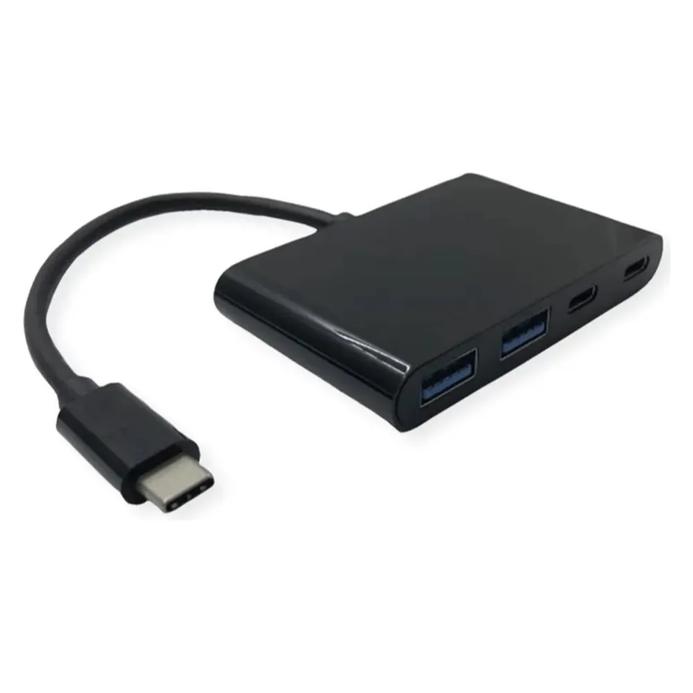 Hub Value 4 Ports 1000 Mbit/s Modell 14.99.5041 Aluminium Schwarz