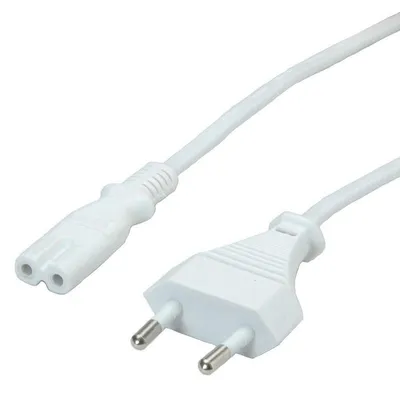 Netzkabel VALUE 19.99.2095 1,8 m CEE7/16 auf C7 Weiß 250 V 2,5 A
