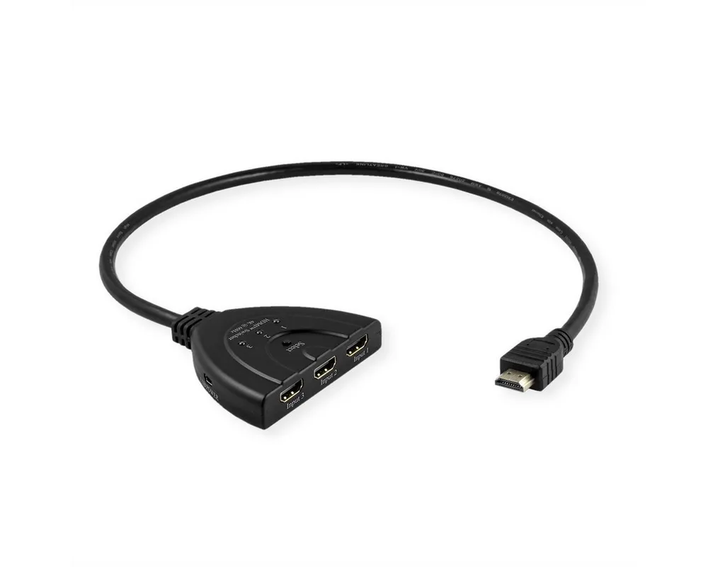 VALUE 4K HDMI Switch, 3-fach Audio- & Video-Adapter, 50.0 cm