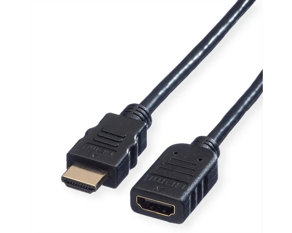 VALUE HDMI High Speed Verlängerungskabel Audio- & Video-Kabel, HDMI Typ A Männlich (Stecker), HDMI Typ A Weiblich (Buchse) (500.0 cm), mit Ethernet, ST-BU