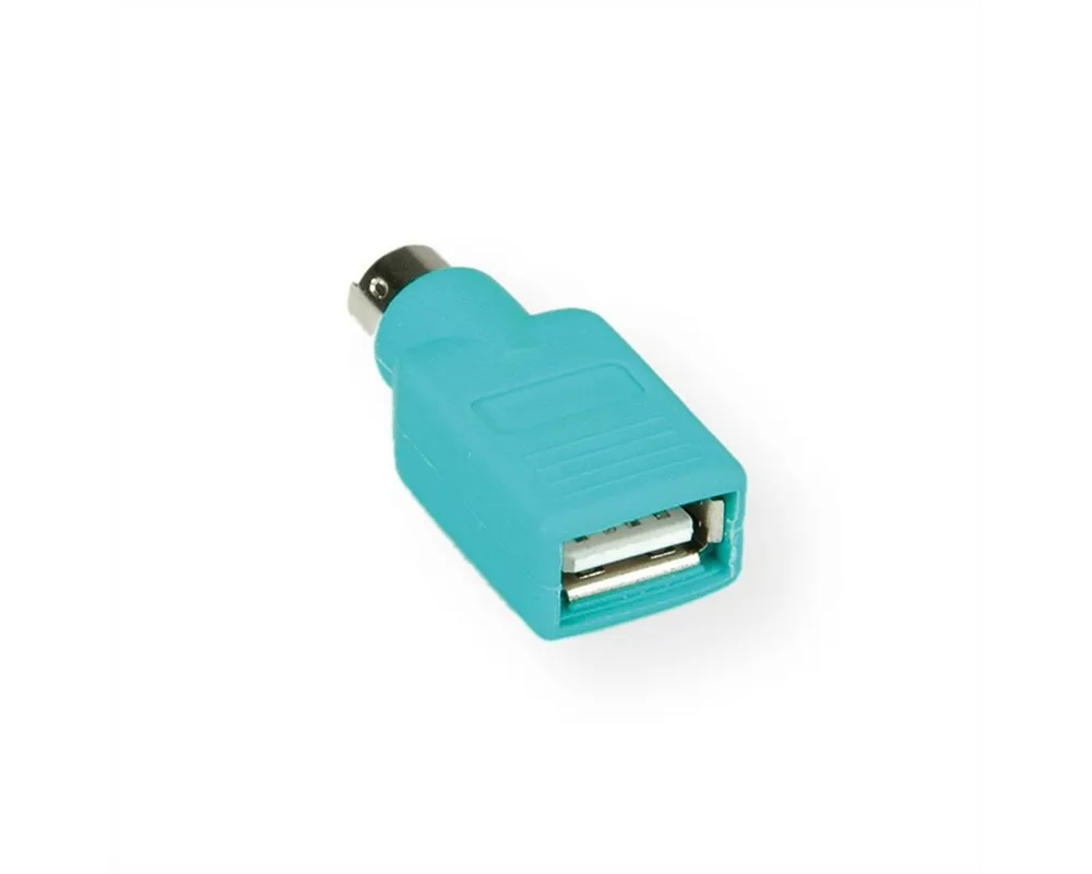 VALUE PS/2 - USB Maus-Adapter, grün Computer-Adapter USB 2.0 Typ A Weiblich (Buchse) zu PS/2 Männlich (Stecker)