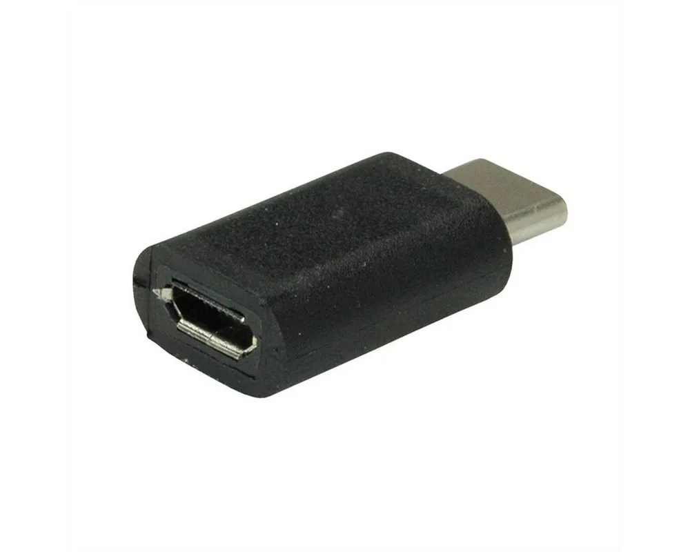 VALUE USB 2.0 Adapter, Typ C - MicroB, ST/BU Computer-Adapter USB Typ C (USB-C) Männlich (Stecker) zu USB 2.0 Typ Micro B Weiblich (Buchse)