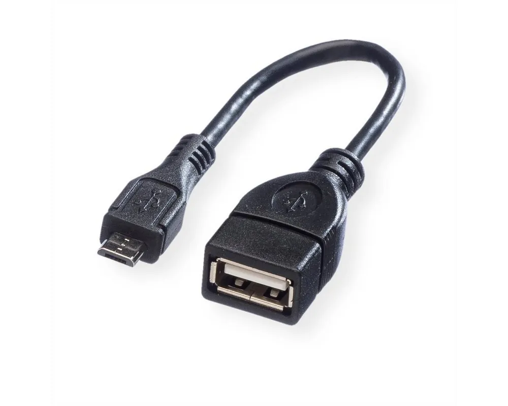 VALUE USB 2.0 Kabel, USB 2.0 Typ Micro B - Typ A BU, OTG USB-Kabel, USB 2.0 Typ Micro B Männlich
