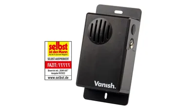 Vanish Mobiler Mardervertreiber TVT-1, Schallwellen, 12 kHz, 83 dB, Batteriebetrieb, IP54