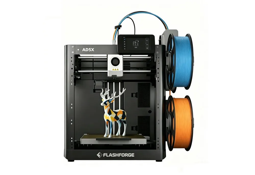 Vankel 3D-Drucker AD5X 3D-Drucker mit WLAN & Auto-Leveling, 220×220×220 mm, 300°C, 600 mm/s, PEI-Flexplatte