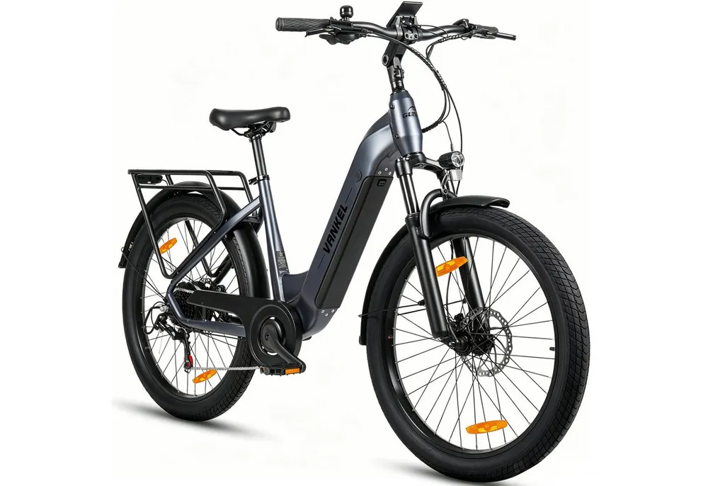 Vankel E-Bike Cityrad 26”×3,0/ 29”×2,4 Zoll Elektrofahrrad Damen u. Herren Pedelec 120 km, Kettenschaltung, Heckmotor, 720 Wh, (Beleuchtungsset mit Batterieladegerät, Batterieschlüssel, Werkzeug), Fat Mountain LG Akku All-Terrain Elektrofahrrad mit Drehmomentsensor